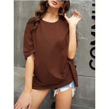 Altamira Kahverengi Oversize T-Shirt