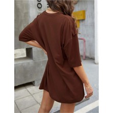 Altamira Kahverengi Oversize T-Shirt