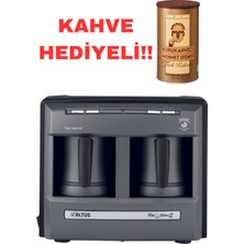 Altus Ikili Türk Kahve Makinesi Gri Türk Kahvesi Hediyeli