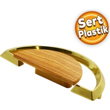 Badem10 Regnum Kulp Mobilya Çekmece Dolap Kapak Kulpu Kulbu Plastik Ceviz Gold