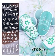 Rosevelt Nail Art Stamp Baskı Plağı N08