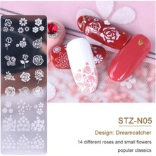 Rosevelt Nail Art Stamp Baskı Plağı N05