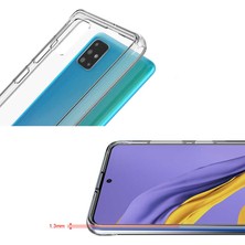 Kupa Samsung Galaxy A71 Kılıf Kamera Korumalı Darbe Emici Şeffaf Tank Tam Koruma Silikon Kapak