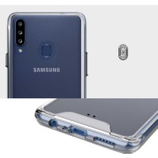 Kupa Samsung Galaxy M30 Kılıf Kamera Korumalı Darbe Emici Şeffaf Tank Tam Koruma Silikon Kapak