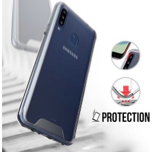 Kupa Samsung Galaxy A20S Kılıf Kamera Korumalı Darbe Emici Şeffaf Tank Tam Koruma Silikon Kapak