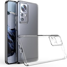 Kupa Xiaomi Mi 12T Pro Kılıf Kamera Korumalı Şeffaf Pürüzsüz Şık Görünüm Parlak Ultra Ince Silikon Kapa