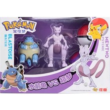 ThreeMB Toys Pokemon Orijinal Lisanslı Elf Topu 2'li Kutu - 3  (Blastoise-Mewtwo)