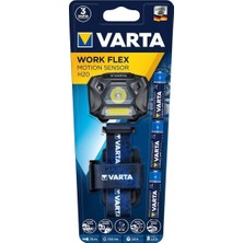 Sava-Varta 18648 Work Flex Motion Sensor Kafa Feneri ve 16606 El Feneri Alüminyum Işık F10 Pro