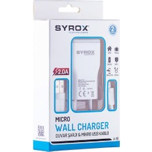 Valentina 2.0A (Micro) USB Şarj Cihazı Syrox SYX-J15