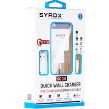 Valentina (Micro) 3.0A Hızlı Şarj Cihazı Syrox Q30