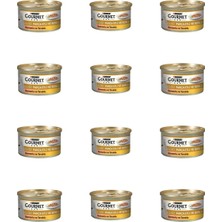 Purina Gourmet Gold Somonlu ve Tavuklu Kedi Konservesi 12X85 gr