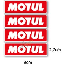 Atölye Çizgi Motul Yağ Sticker 4 Adet, Motosiklet Sticker, Araba Sticker, Motul Yazısı Sticker