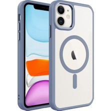 MobaxAksesuar Apple iPhone 11 Kılıf Krom Magsafe Silikon Kapak