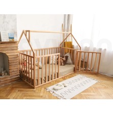 Oppipo Ahşap Montessori Karyola - Masif Ahşap Karyola - Montessori Yatak