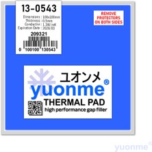 Yuonme Termal Ped / Thermal Pad 0.5mm 1.3W/MK 100X100MM 13-0543