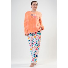 Vienetta Kadın Welsoft Büyük Beden Uzun Kol Pijama Takım
