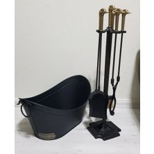 Şömine Aksesuar Seti Maşa Takımı ve Şömine Odunluk