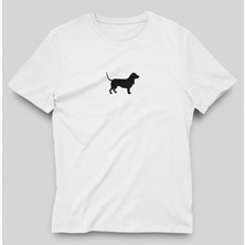 Kadın Beyaz Köpek / Dog Symbol Basıc T-Shırt