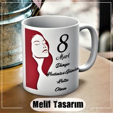 Melif Tasarım Kadınlar Günü Temalı Kupa Bardak