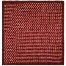 Bursa İpek Bordo Monogram Ipek Eşarp