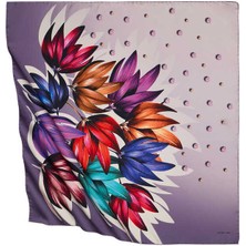 Bursa İpek Lila Pırlanta Desen Ipeksi Eşarp