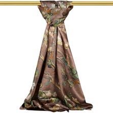 Bursa İpek Vizon Badem Çiçeği Ipek Şal