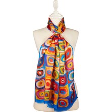 Bursa İpek Saks Renklerin Ahengi Ipek Tablo Fular