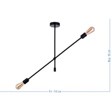 Özpolat Aydınlatma Kent2 Li Hareketli Avize (Siyah)