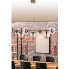 Özpolat Aydınlatma Sedan Asansörlü 7 Li Bal camlı Avize (Kahverengi)