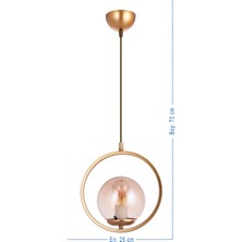 Özpolat Aydınlatma Luna Balcamlı Sarkıt Avize (Gold)