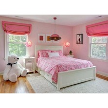 Riolight  Modern,retro Rustik Pembe Bebek Odası,çocuk Odası,genç Odası Için Metal Sarkıt Avize