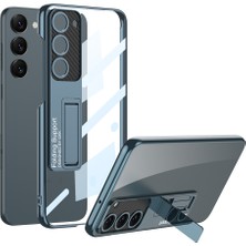 ZORE Galaxy S23 Kılıf Kamera Korumalı Şeffaf Tasarımlı  LEGO Standlı Kapak