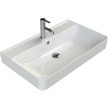 Turkuaz Seramik Cerastyle (Hera) Tezgah Üstü Çanak Lavabo 80X48 B.delikli