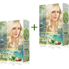 2 Paket Natural Beauty Amonyaksız Saç Boyası 0.1 Platin Sarısı