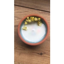 Eloza Floral Art “bal Annem” Yazılı Aromatik Hindistan Cevizi Kokulu Kuru Çiçeklerle Süslenmiş Soya Mumu