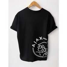 Wolters Outdoors Erkek Amsterdam Ajax Oversize Baskılı Pamuklu Bisiklet Yaka Kısa Kollu T-Shirt