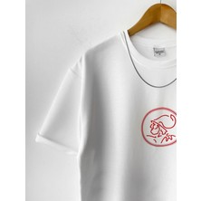 Wolters Outdoors Erkek Amsterdam Ajax Oversize Baskılı Pamuklu Bisiklet Yaka Kısa Kollu T-Shirt