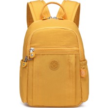 Smart Bags Küçük Boy Krinkıl Kumaş Kadın Sırt Çantası BC 3179 - Hardal