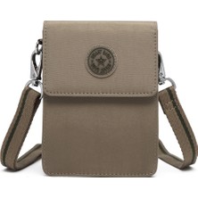 Smart Bags Küçük Telefonluk Kadın Çantası Krinkıl Kumaş 3173 A.Kahve