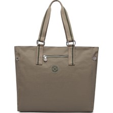 Smart Bags Büyük Boy Omuz Kadın Çantası Krinkıl Kumaş 3184 A.Kahve