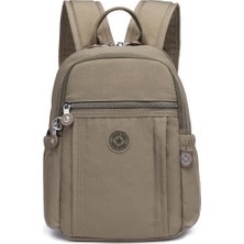 Smart Bags Küçük Boy Krinkıl Kumaş Kadın Sırt Çantası BC 3179 - Açık Kahve