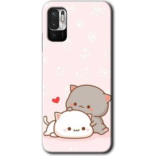 MRC İletişim Xiaomi Redmi Note 10 5g Kılıf Hd Desen Baskılı Arka Kapak - Kedi Aşkı