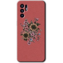 MRC İletişim Oppo Reno 6 Kılıf Hd Desen Baskılı Arka Kapak - Retro Çiçek