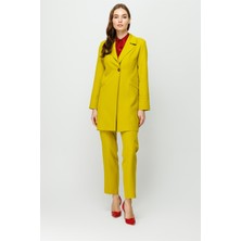 Esswaap Cep Detaylı Pantolon Ceket Takım  Fıstık Yeşili