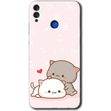 MRC İletişim Honor 8x Kılıf Hd Desen Baskılı Arka Kapak - Kedi Aşkı