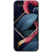MRC İletişim Realme C2 Kılıf Hd Desen Baskılı Arka Kapak - Flamingo Yaprak