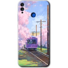 MRC İletişim Honor 8x Kılıf Hd Desen Baskılı Arka Kapak - Rails Paint