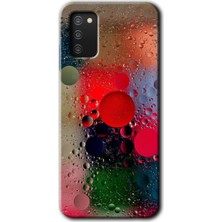 MRC İletişim Samsung Galaxy A02S Kılıf Hd Desen Baskılı Arka Kapak - Wet Bubbles