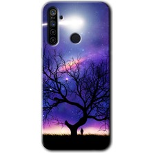 MRC İletişim Realme 6i Kılıf Hd Desen Baskılı Arka Kapak - Uzay Silüet