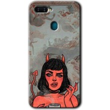 MRC İletişim Oppo Ax7 Kılıf Hd Desen Baskılı Arka Kapak - Devil Girl